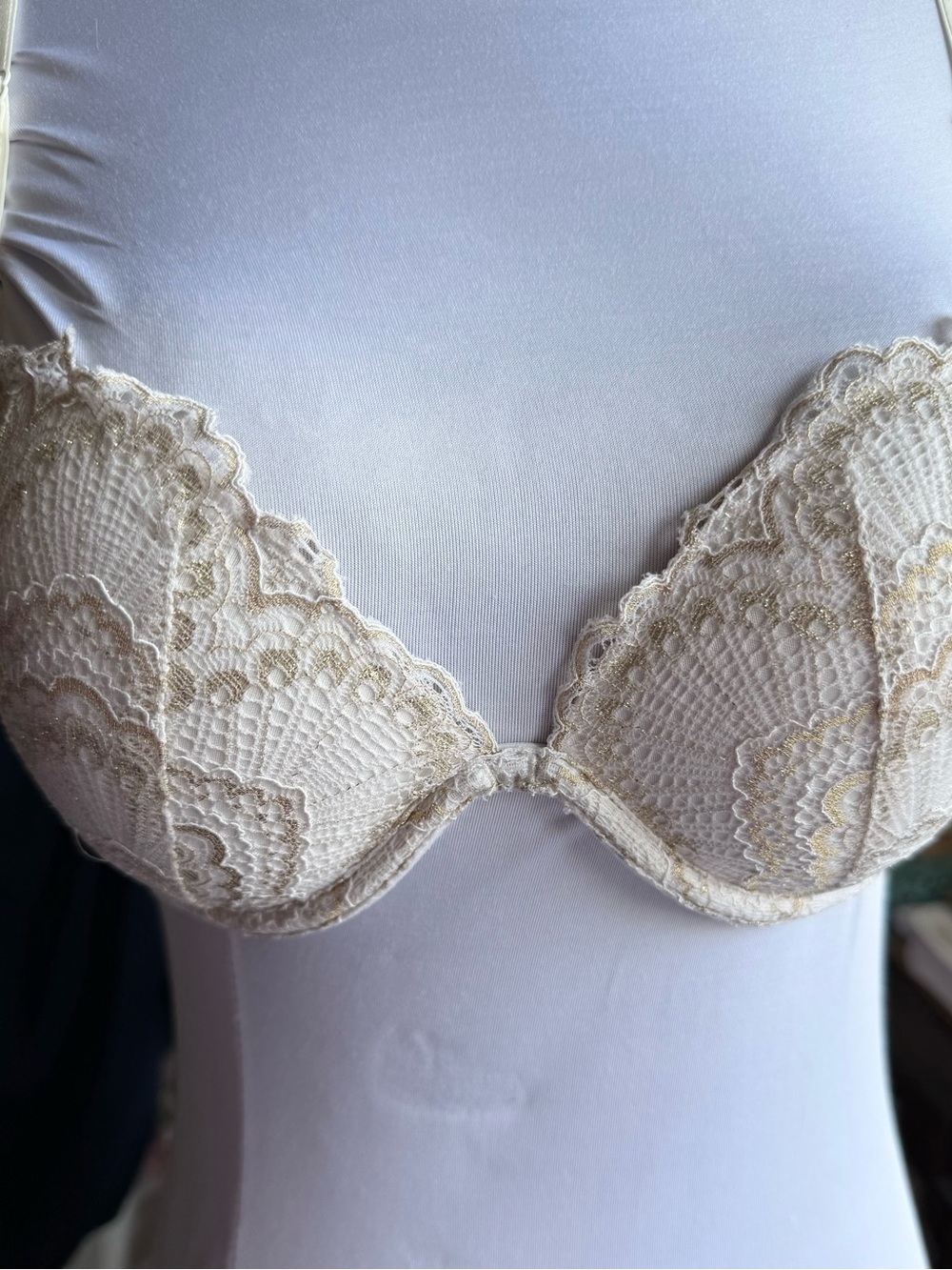La Senza Sz 34B Lace Underwire Push-Up Bra in Cream - Women's Intimates